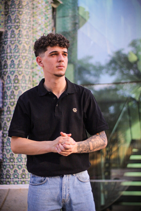 Polo negro | Unisex adultos - Imagen 3